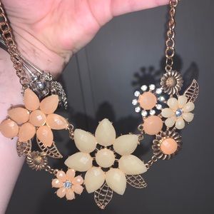 Gold floral necklace